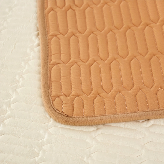 91家纺网 家纺一手货源 找家纺 鑫钰 2023新款全棉乳胶床护垫 落日黄