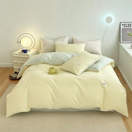 91家纺网 家纺一手货源 找家纺 （总）798家纺 2022新款纯色全棉水洗棉四件套