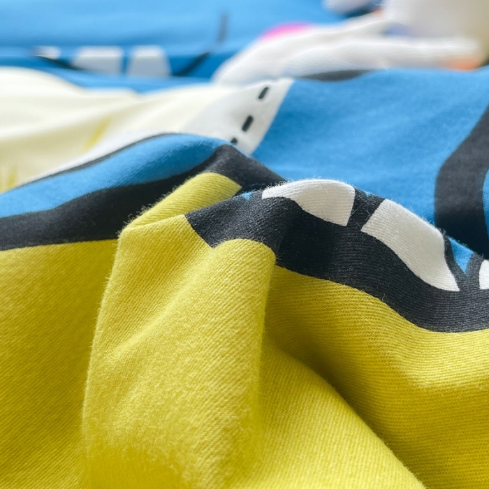 91家纺网 家纺一手货源 找家纺 金爱家 2023新款大版卡通磨毛四件套 恐龙森林