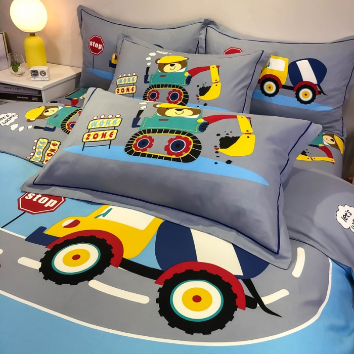 91家纺网 家纺一手货源 找家纺 金爱家 2023新款大版卡通磨毛四件套 奇妙世界