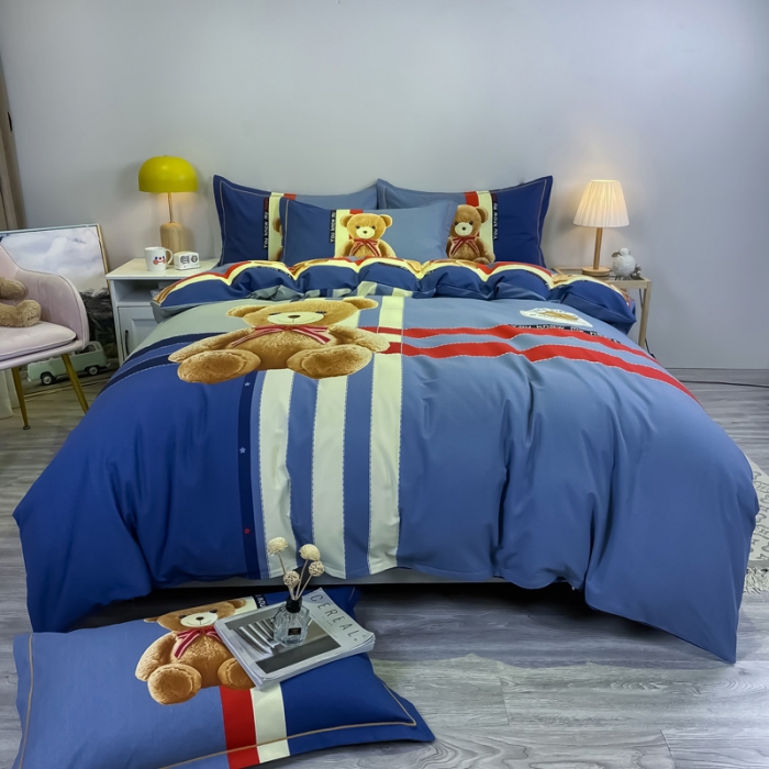 91家纺网 家纺一手货源 找家纺 金爱家 2023新款大版卡通磨毛四件套 童趣乐年