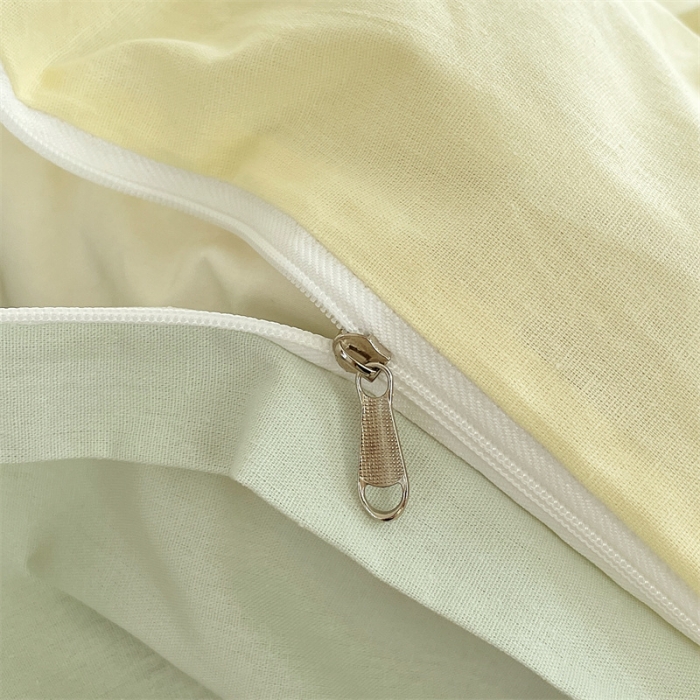 91家纺网 家纺一手货源 找家纺 798家纺 2022新款纯色全棉水洗棉单品被套 米白+豆绿