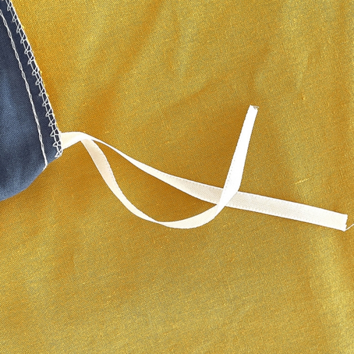 91家纺网 家纺一手货源 找家纺 798家纺 2022新款纯色全棉水洗棉单品被套 牛仔蓝+杏黄