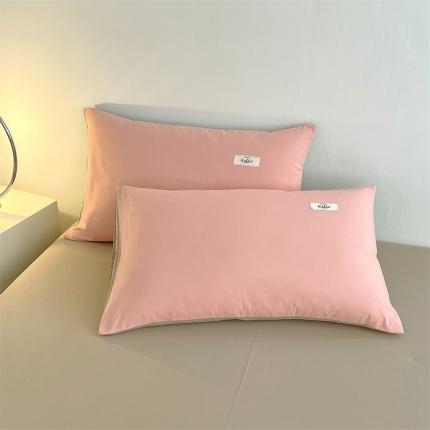 91家纺网 家纺一手货源 找家纺 （总）798家纺 2022新款纯色全棉水洗棉枕套一对