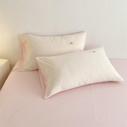 91家纺网 家纺一手货源 找家纺 （总）798家纺 2022新款纯色全棉水洗棉枕套一对