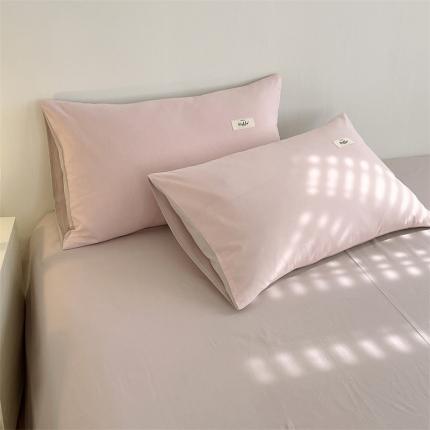 91家纺网 家纺一手货源 找家纺 （总）798家纺 2022新款纯色全棉水洗棉枕套一对