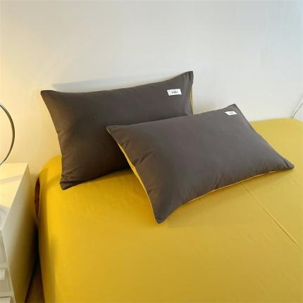 91家纺网 家纺一手货源 找家纺 （总）798家纺 2022新款纯色全棉水洗棉枕套一对
