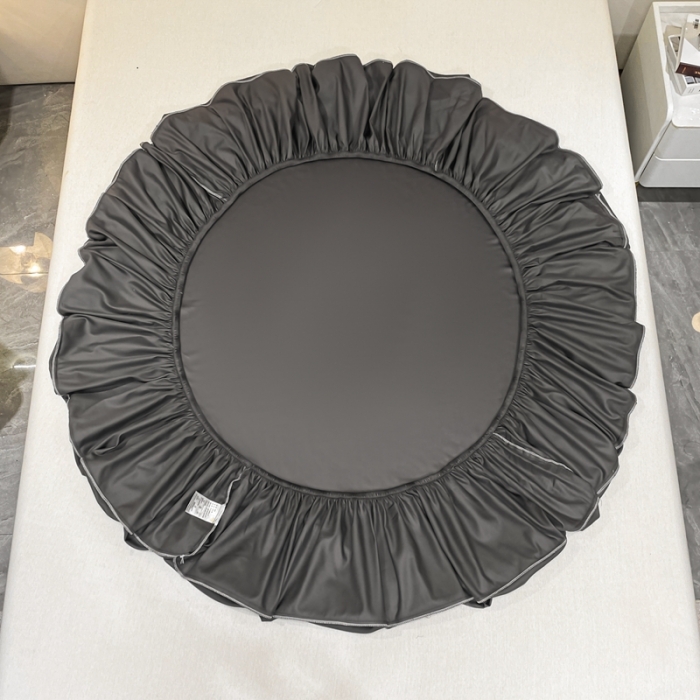 91家纺网 家纺一手货源 找家纺 A类50支贡缎全棉床笠单件防尘保护套全包纯棉床罩 梵克-帝王灰