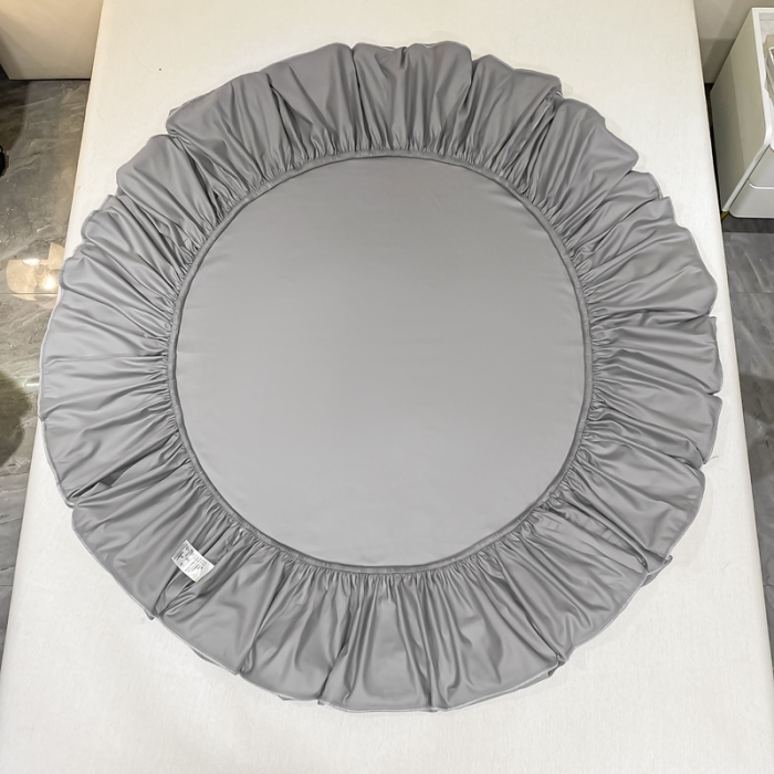 91家纺网 家纺一手货源 找家纺 A类50支贡缎全棉床笠单件防尘保护套全包纯棉床罩 梵克-典雅灰