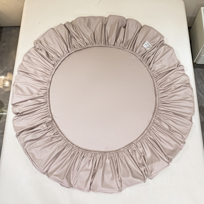 91家纺网 家纺一手货源 找家纺 A类50支贡缎全棉床笠单件防尘保护套全包纯棉床罩 梵克-粉末白