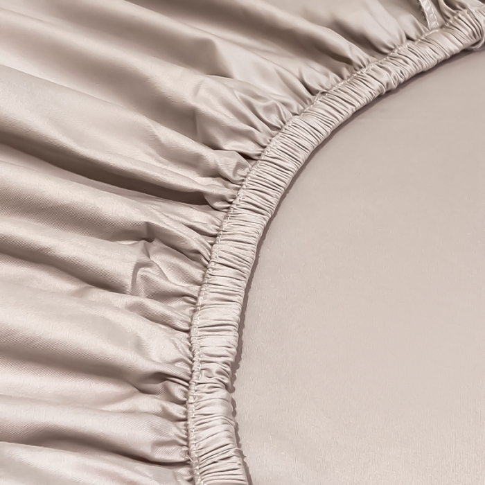 91家纺网 家纺一手货源 找家纺 A类50支贡缎全棉床笠单件防尘保护套全包纯棉床罩 梵克-粉末白