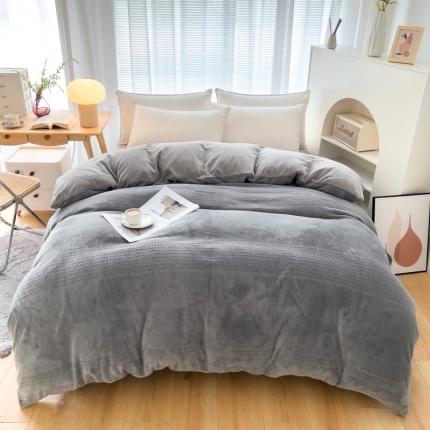 91家纺网 家纺一手货源 找家纺 （总）锦罗绣 2024新款230克牛奶绒烂花单品被套