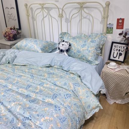 91家纺网 家纺一手货源 找家纺 （总）棉生活 2022新款韩系花边碎花四件套