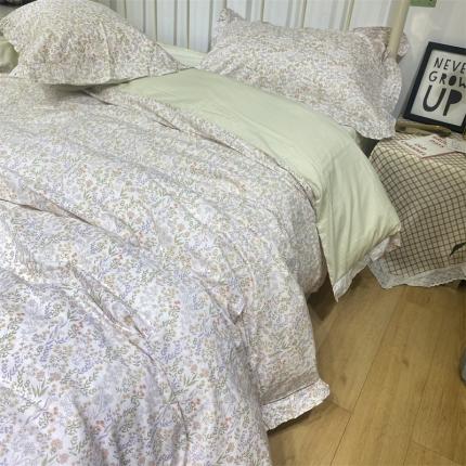 91家纺网 家纺一手货源 找家纺 （总）棉生活 2022新款韩系花边碎花四件套