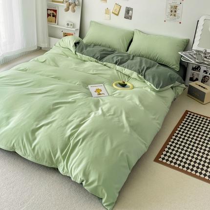 91家纺网 家纺一手货源 找家纺 （总）蓝淋家纺 2022新款纯色双拼四件套