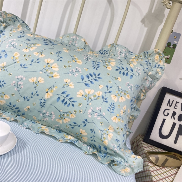 91家纺网 家纺一手货源 找家纺 棉生活 2022新款韩系花边碎花四件套 别样情怀