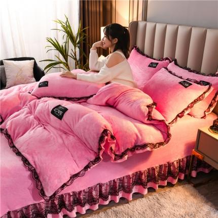 91家纺网 家纺一手货源 找家纺 （总）铠畅 2022新款牛奶绒四件套-倾城系列