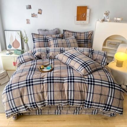 91家纺网 家纺一手货源 找家纺 （总）2024新款230克牛奶绒印花四件套 定做定制任意尺寸