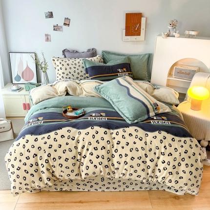 91家纺网 家纺一手货源 找家纺 （总）2024新款230克牛奶绒印花四件套 定做定制任意尺寸