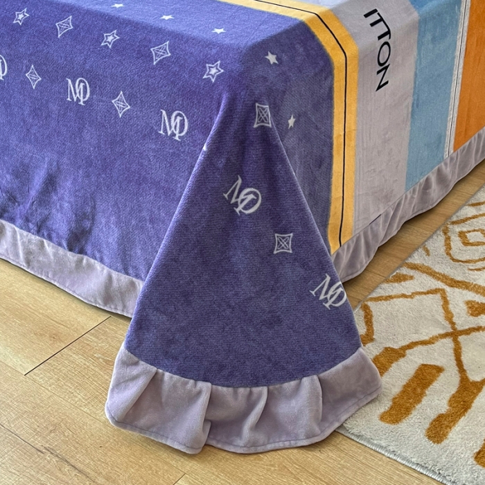 91家纺网 家纺一手货源 找家纺 2024新230克牛奶绒印花四件套定做定制任意尺寸 北欧印象