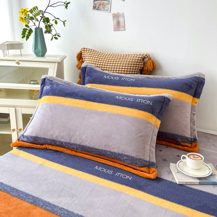 91家纺网 家纺一手货源 找家纺 2024新230克牛奶绒印花四件套定做定制任意尺寸 北欧印象