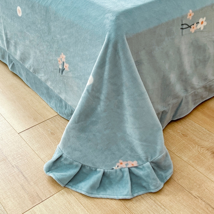 91家纺网 家纺一手货源 找家纺 2024新款230克牛奶绒印花四件套 定做定制任意尺寸 静香