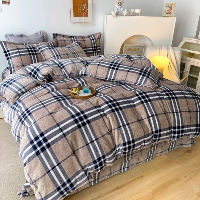 91家纺网 家纺一手货源 找家纺 2024新230克牛奶绒印花四件套定做定制任意尺寸 克洛格林