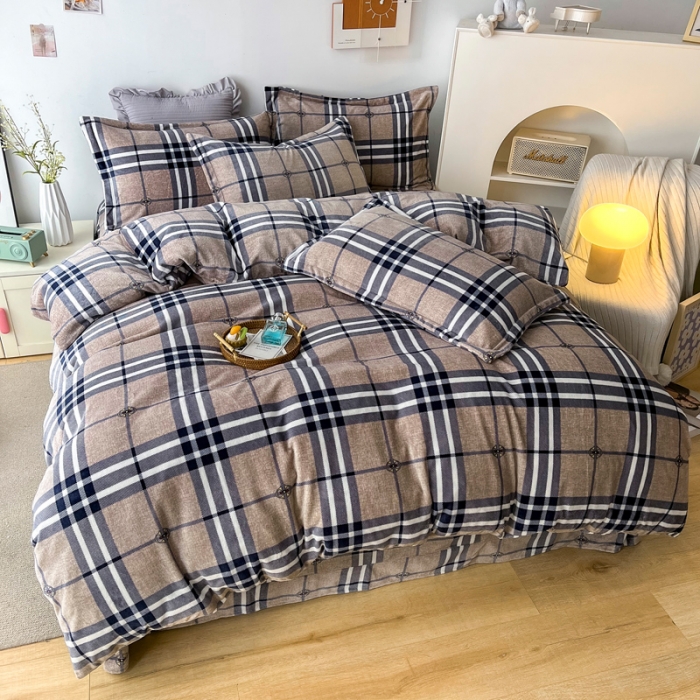 91家纺网 家纺一手货源 找家纺 2024新230克牛奶绒印花四件套定做定制任意尺寸 克洛格林