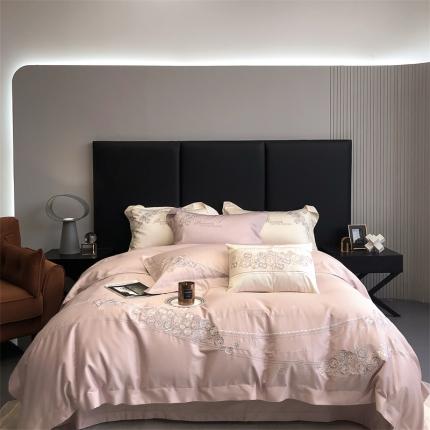 91家纺网 家纺一手货源 找家纺 （总）馨蕊 2022秋冬新品100支高定系列四件套-知槿