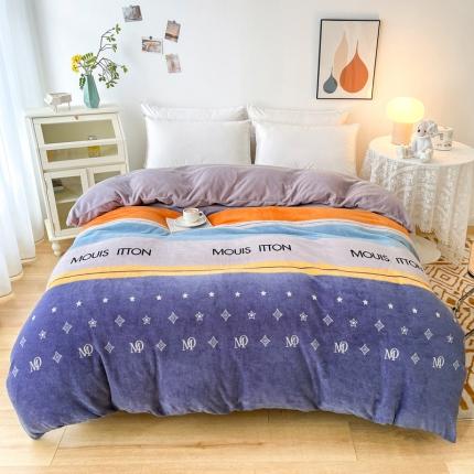 91家纺网 家纺一手货源 找家纺 （总）2024新款230克牛奶绒印花单品被套 可定制尺寸