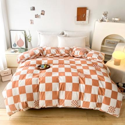 91家纺网 家纺一手货源 找家纺 （总）2024新款230克牛奶绒印花单品被套 可定制尺寸