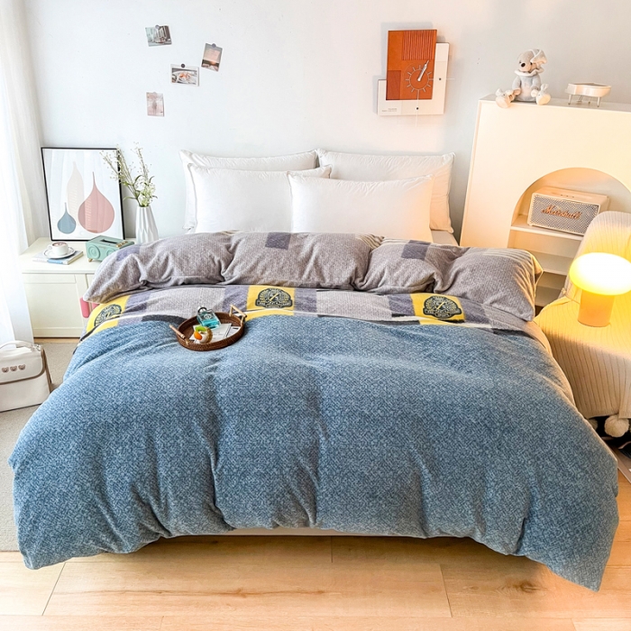 91家纺网 家纺一手货源 找家纺 2024新款230克牛奶绒印花单品被套 可定制尺寸 憧憬