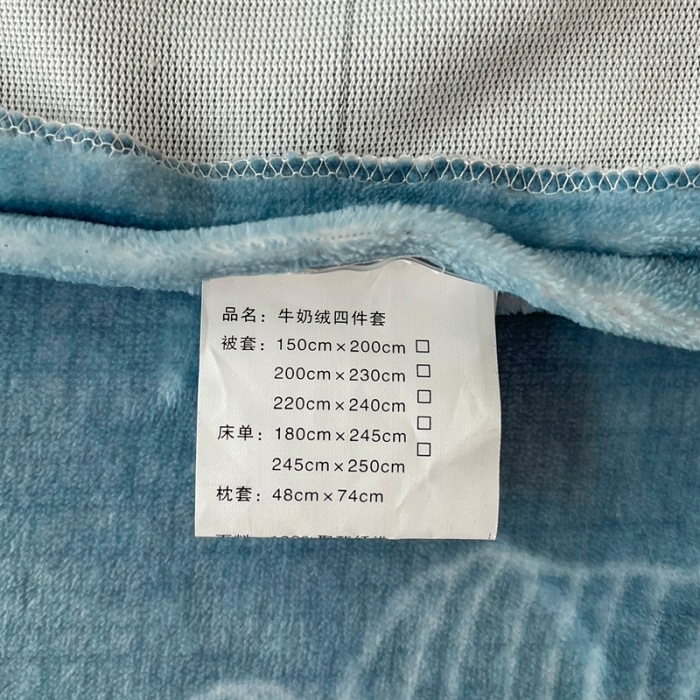 91家纺网 家纺一手货源 找家纺 2024新款230克牛奶绒印花单品被套 可定制尺寸 荷塘月色