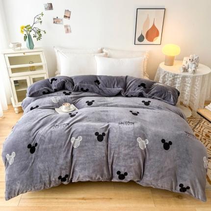 2024新款230克牛奶绒印花单品被套 可定制尺寸 经典米奇