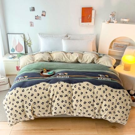 2024新款230克牛奶绒印花单品被套 可定制尺寸 落日余晖