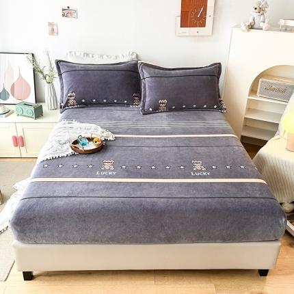 91家纺网 家纺一手货源 找家纺 （总）2024新款230克牛奶绒印花单品床笠 可定做任意尺寸