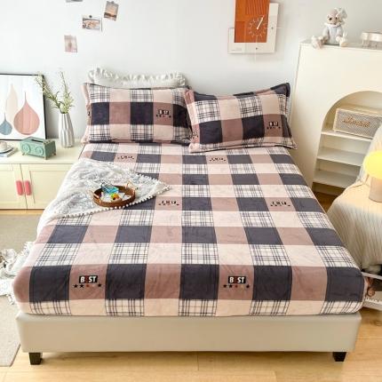 91家纺网 家纺一手货源 找家纺 （总）2024新款230克牛奶绒印花单品床笠 可定做任意尺寸