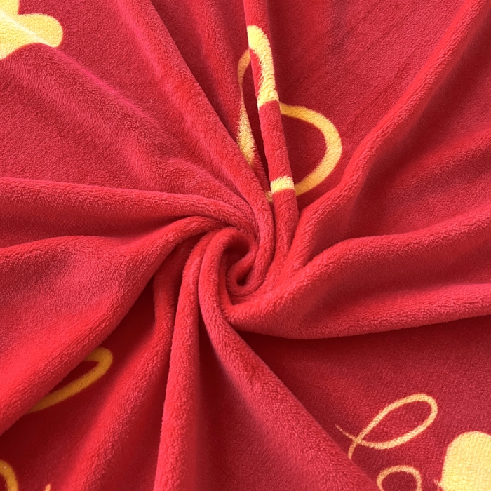 91家纺网 家纺一手货源 找家纺 2024新款230克牛奶绒印花单品床笠 可定做任意尺寸爱意浓