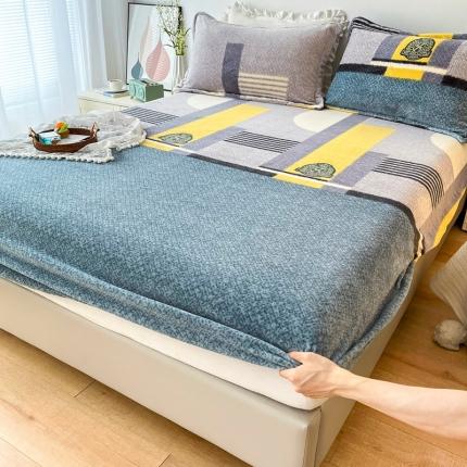 2024新款230克牛奶绒印花单品床笠 可定做任意尺寸 憧憬