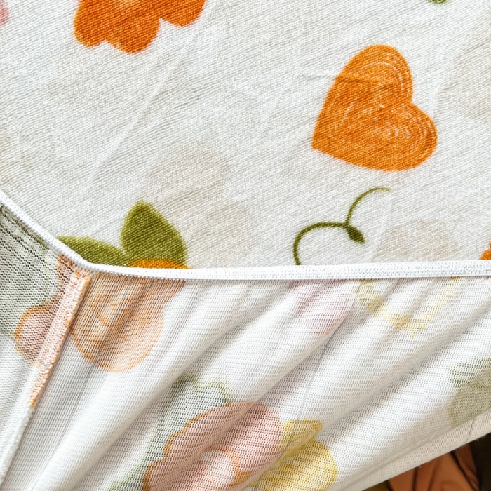 91家纺网 家纺一手货源 找家纺 2024新款230克牛奶绒印花单品床笠 可定做任意尺寸 春晓