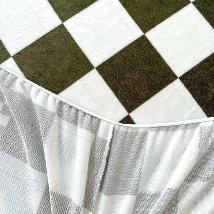 91家纺网 家纺一手货源 找家纺 2024新款230克牛奶绒印花单品床笠可定做任意尺寸格调墨绿