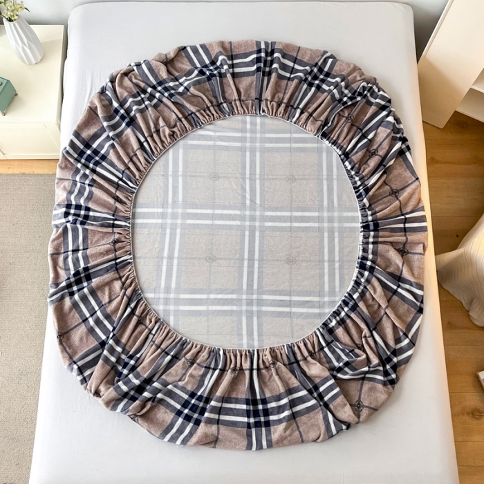 91家纺网 家纺一手货源 找家纺 2024新款230克牛奶绒印花单品床笠可定做任意尺寸克洛格林