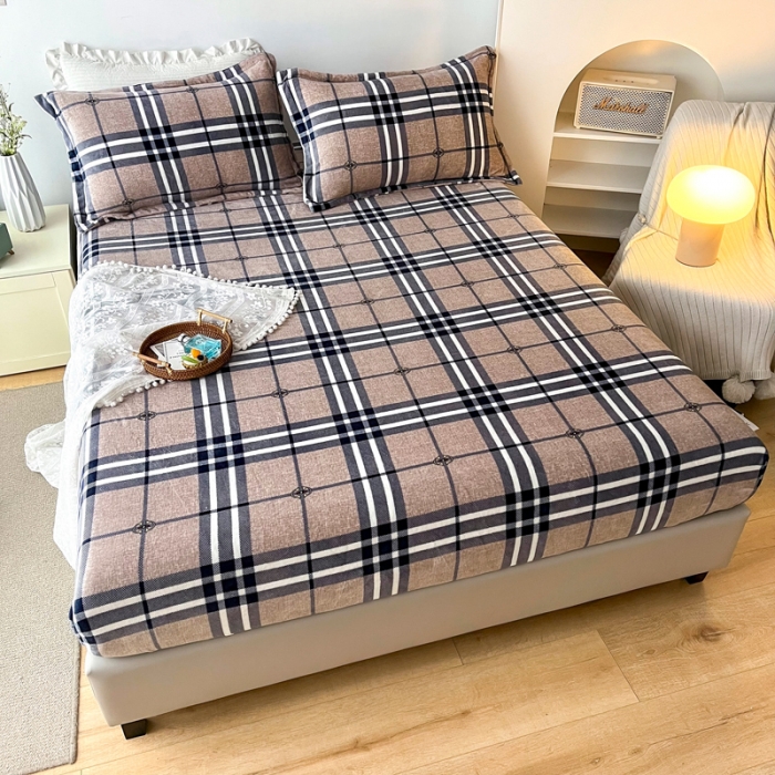 91家纺网 家纺一手货源 找家纺 2024新款230克牛奶绒印花单品床笠可定做任意尺寸克洛格林