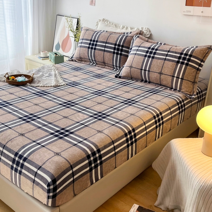 91家纺网 家纺一手货源 找家纺 2024新款230克牛奶绒印花单品床笠可定做任意尺寸克洛格林