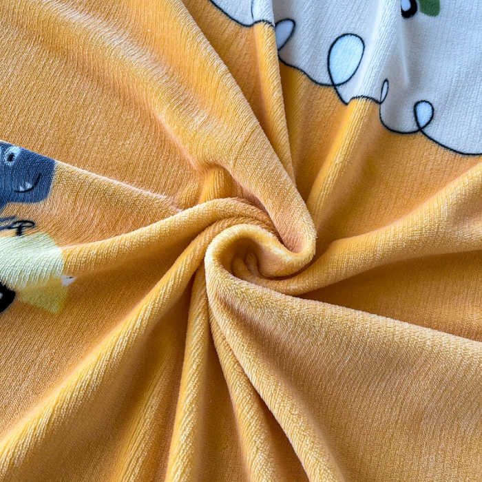 91家纺网 家纺一手货源 找家纺 2024新款230克牛奶绒印花单品床笠可定做任意尺寸恐龙乐园