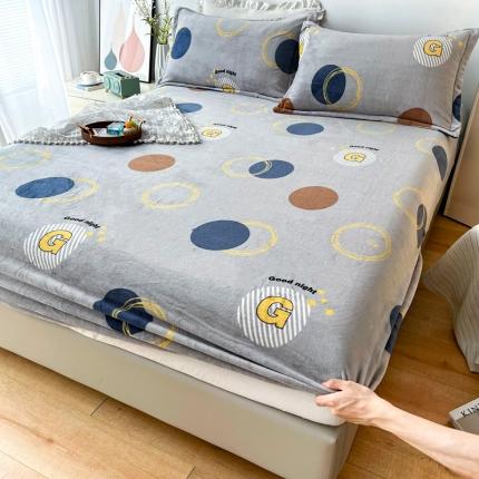 2024新款230克牛奶绒印花单品床笠可定做任意尺寸浪漫情调