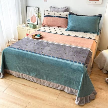 91家纺网 家纺一手货源 找家纺 （总）锦罗绣 2024新款230克牛奶绒印花单品床单