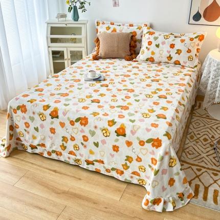 91家纺网 家纺一手货源 找家纺 （总）锦罗绣 2024新款230克牛奶绒印花单品床单