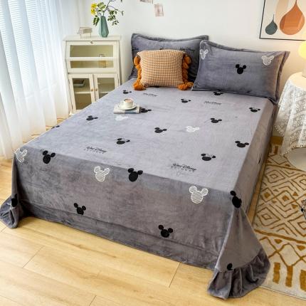 91家纺网 家纺一手货源 找家纺 （总）锦罗绣 2024新款230克牛奶绒印花单品床单