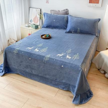 91家纺网 家纺一手货源 找家纺 （总）锦罗绣 2024新款230克牛奶绒印花单品床单